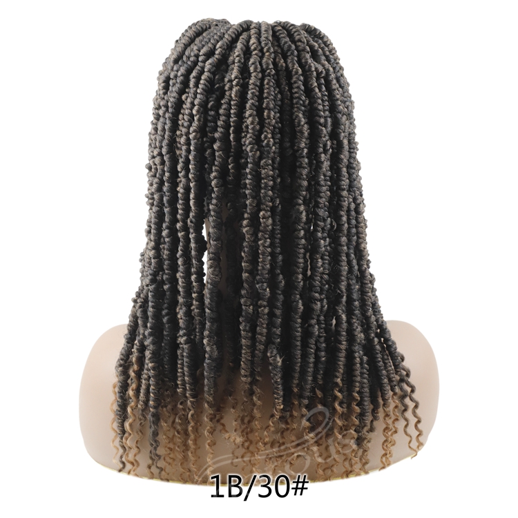 Vigorous Wholesale Fiber Hande Twist Wig Extension Short Darling Brown Pre Plucked Curly African Crochet Braid Hair