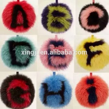 fox fur keychain