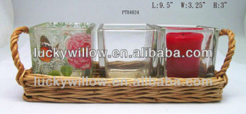 Chic wicker tablemat & wicker craft & wicker cup craft &wicker tray