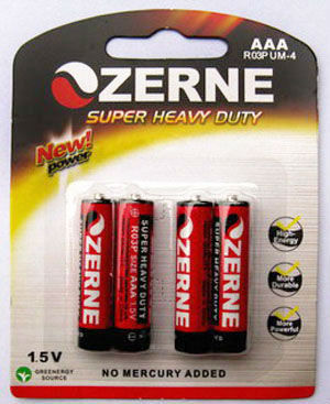 AAA R03 battery PVC jacket