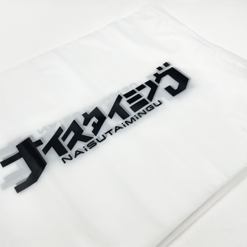 Eco-friendly Zipper Packing Bag: Frosted One Side & Transparent One Side Plastic Zip Lock Bag