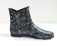 ladies shoes that change color floral heeled rubber rain boots