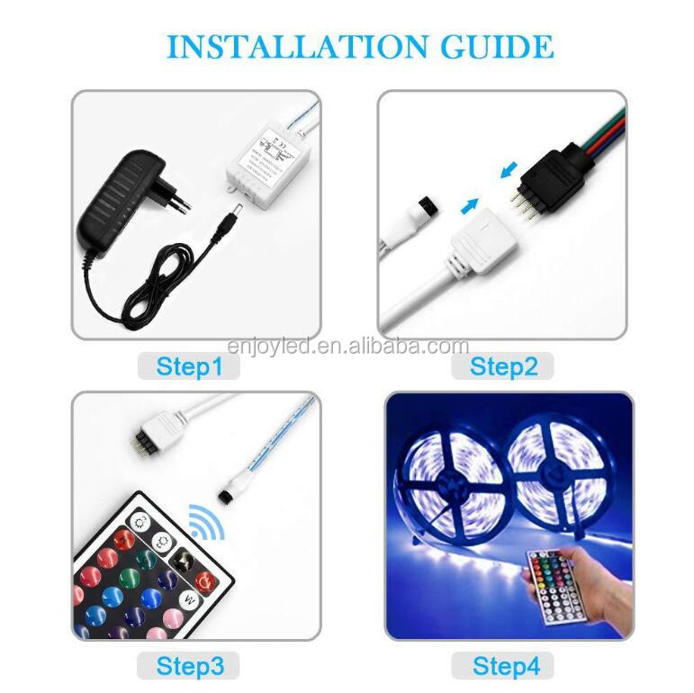 RGBLED light strip RGB5050 5M RGB color variable flexible LED light strip + 24-key remote control + power adapter kit