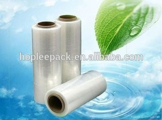 Self-adhesive clear plastic stretch film