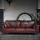 Chesterfield kulit 321 tempat duduk Lounge Bahagian Sofa