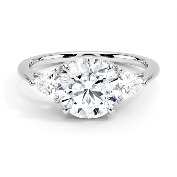 Three Stone White Gold Diamond Ring