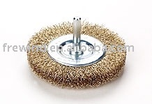 circular brush with shank crimped wire