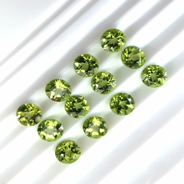 Natural Peridot Round Cut Gemstone Loose Stones