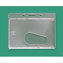 Hard Plastic Name Card Holders with Thumb Slot