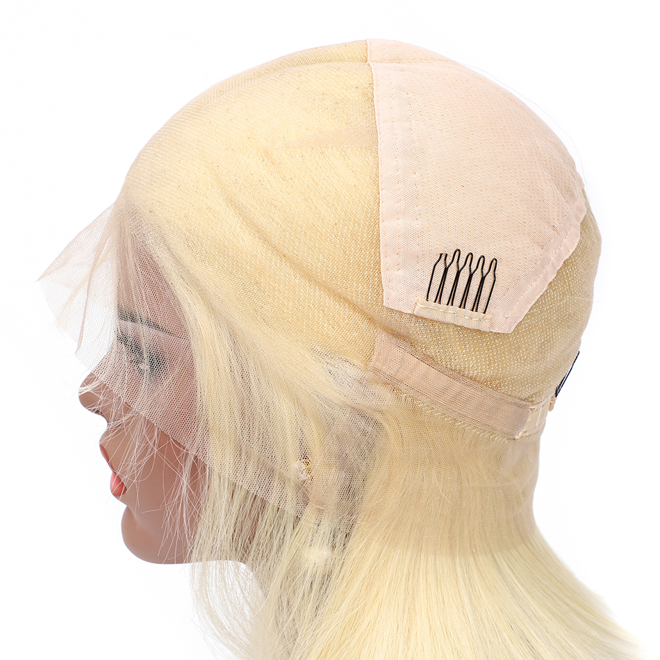 613 Blonde Full Lace Wig Brazilian Virgin Human Hair Wigs For Black Women,Short Bob Wig