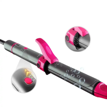 Professional Hair Styler: 2-in-1 LCD Display Rotating Curling Iron
