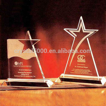 2015 NEW crystal prize pentagram crystal trophy