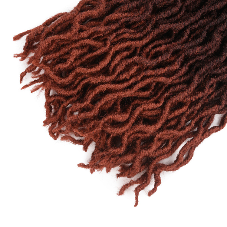 new goddesss faux locs  ombre color curly faux locs 18inch crochet faux locks