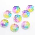 Round Star Glitter Resin Buttons Sewing DIY Scrapbooking Decals for Kids Crafts Accessories 100pcs