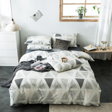 Saf pamuklu baskılı İngiliz tarzı yatak odası yatak seti