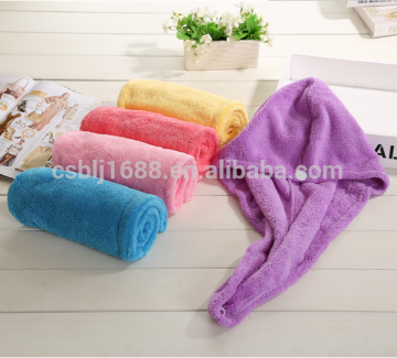 Home used Women Shower Caps Bath Head Towel Quick Dry Coral Fleece