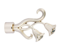 Morning glory shape hardware curtain rod