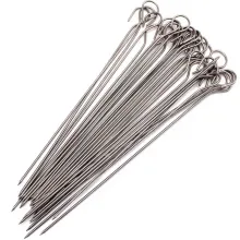 Wholesale Stainless Steel BBQ Skewers for Outdoor Barbecue Roasting