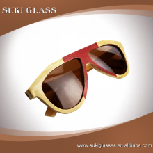 Super fashion 100% Nutural bamboo sun glasses polarized bamboo sunglasses
