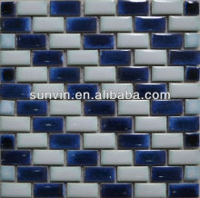 factory sale directly blue and white hand made ceramic mosaic tile