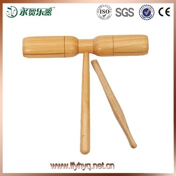 China traditional wood tone block percussion instrument wooden tone block