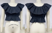 Sleeveless Top Featuring Fan-Shaped Collar