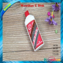 2015 cool design PVC wine bottle usb flash drive oem