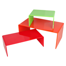 Custom Colorful Acrylic U-Shape Storage Shelf