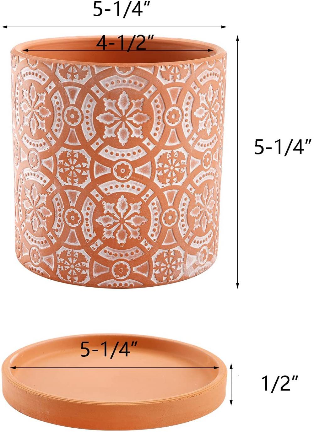 2 Pack Terracotta Plant Pot