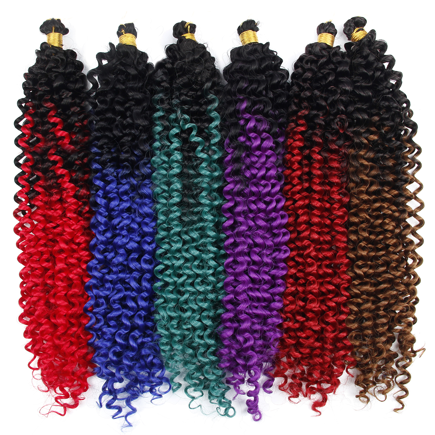 Ombre braids Twist hair Afro Kinky Curly 14Inch Long Bohemian Crochet Braids Synthetic Braiding Hair Extension for Women