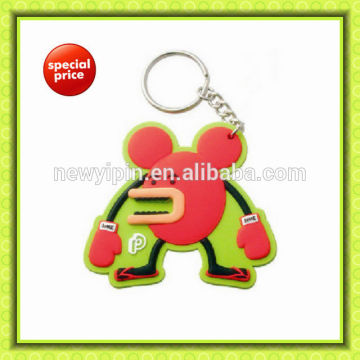 Customized 2D / 3D soft PVC rubber keychain / keyring