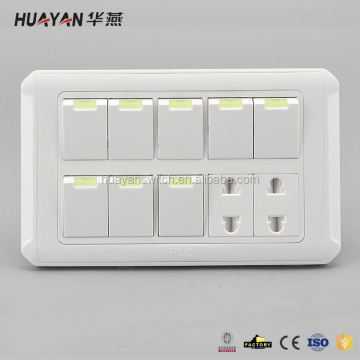 Customized zise single electric wall switch socket