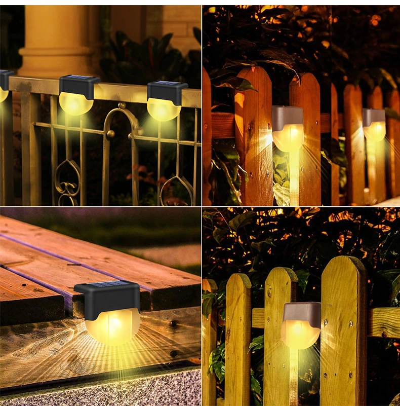 Solar Step Light Solar Outdoor Lights for Deck Post Fence Step