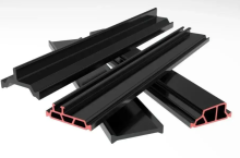 Black Powder Coated Aluminium Door Frame Profile