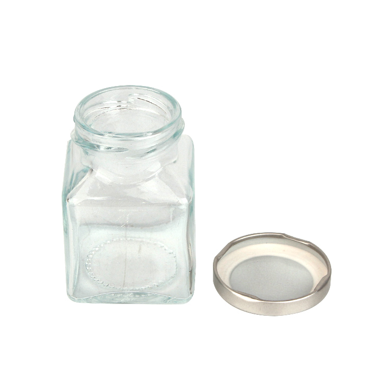 150ml square fruit jam glass jar with tall neck