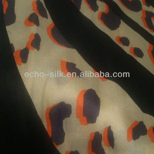 kinds of silk wool twill scarf in print