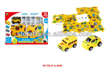 plastic puzzle vehicle set toys,plastic puzzle train track toys