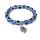 Nouveau mode femmes acrylique yeux bleus perles Charms Hand Evil Eye Bracelets