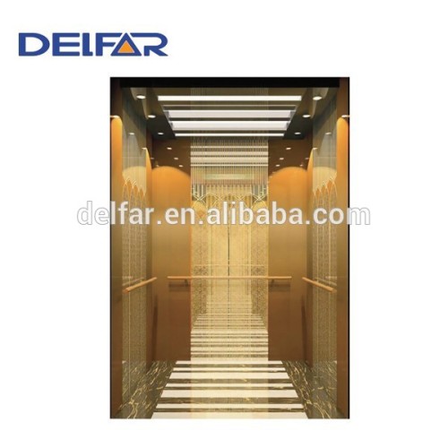 Ti-gold mirror passenger elevator lift