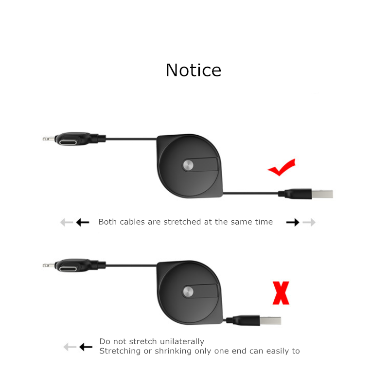 Телескопический кабель для передачи данных 3 в 1 ...- 3 in 1 telescopic data cable...-