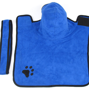 Bathrobe Anjing Penyerap Microfiber Biru Biru