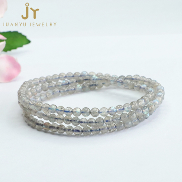 Wholesale Multi-Circled Labradorite & Gray Moonstone Healing Crystal Bead Bracelets