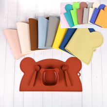 Wholesale Bear Shape Silicone Placemat for Kids