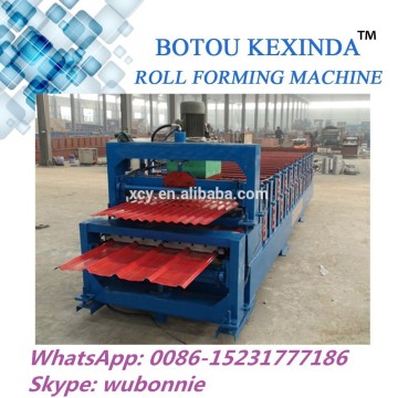 Double deck aluminium roofing sheet making machine