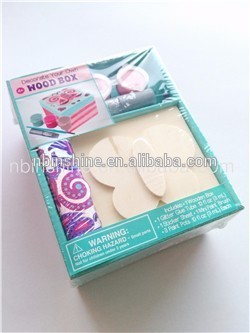 Gift wood box painting crafts , wood craft , painting set