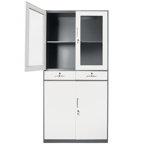 Tall Storage Cabinets with Doors and Drawers