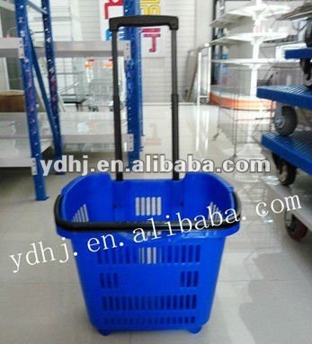 Plastic Beach Picnic Trolley Baskets With Wheels