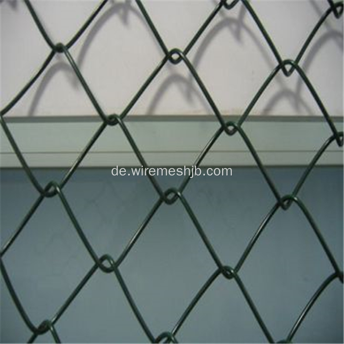 Grüner PVC-überzogener Kettenglied-Zaun / Diamond Wire Mesh