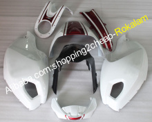 White and Red Ducati 696/796/795/M1000/M1100 Motorcycle Fairings Parts 2009-2013