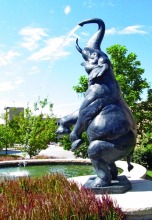 High quality aluminium elephant figure